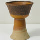 Vintage Scandinavian stoneware chalice cup, Höganäs style, 1960s.