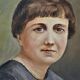 Portrait of woman in ancient oil