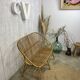 Vintage rattan bench