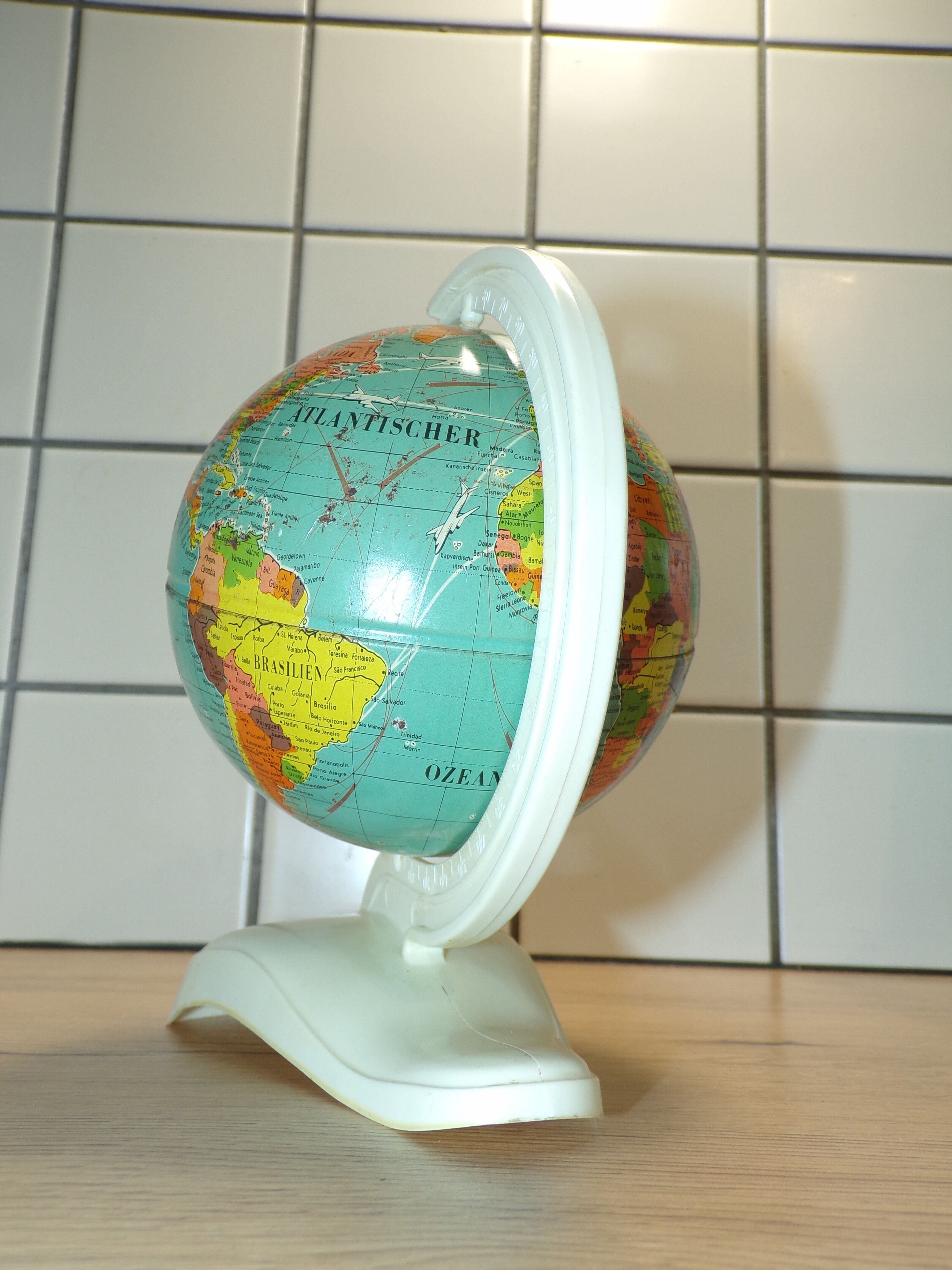 Small German vintage globe