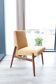 Vintage yellow boucle armchair 1970