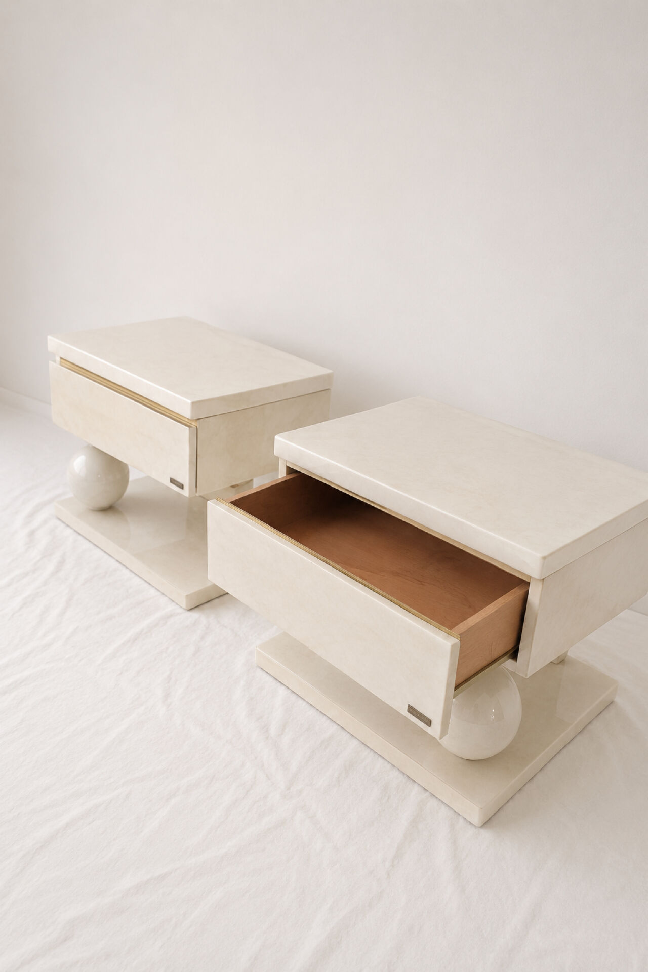 Pair of bedside tables Éric Maville & Jean-Claude Mahey – 1970s
