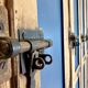Old wooden cloakroom 4 doors