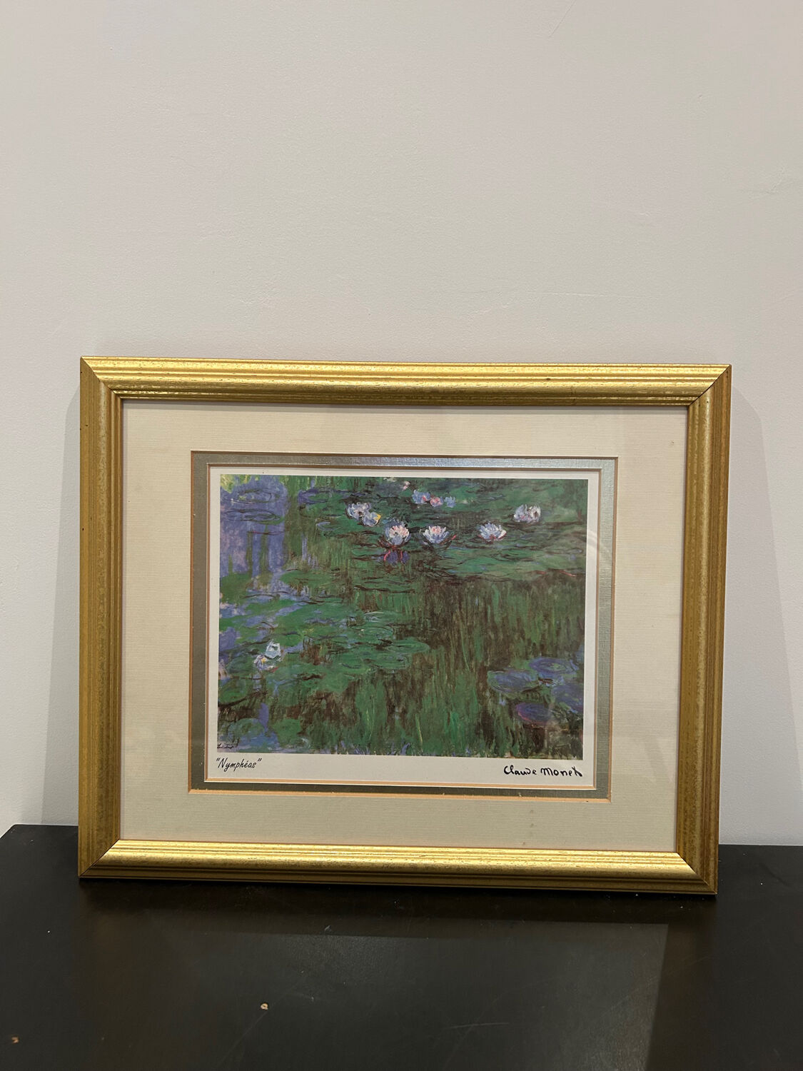 Set of 3 framed reproductions – Claude Monet, Water Lilies