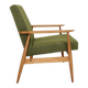 Vintage wild green bouclé armchair design by H.Lis
