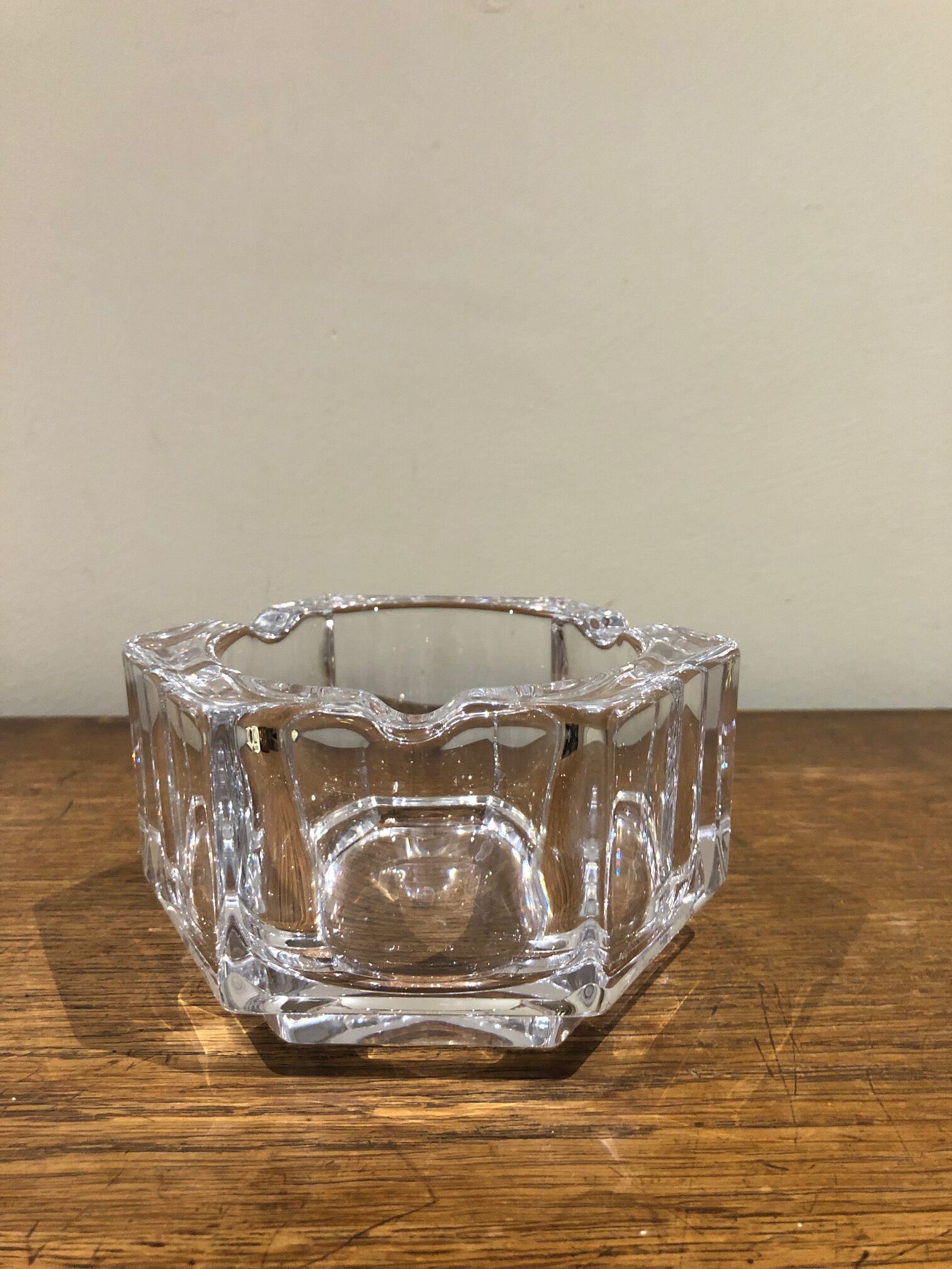 large vintage hexagonal ashtray