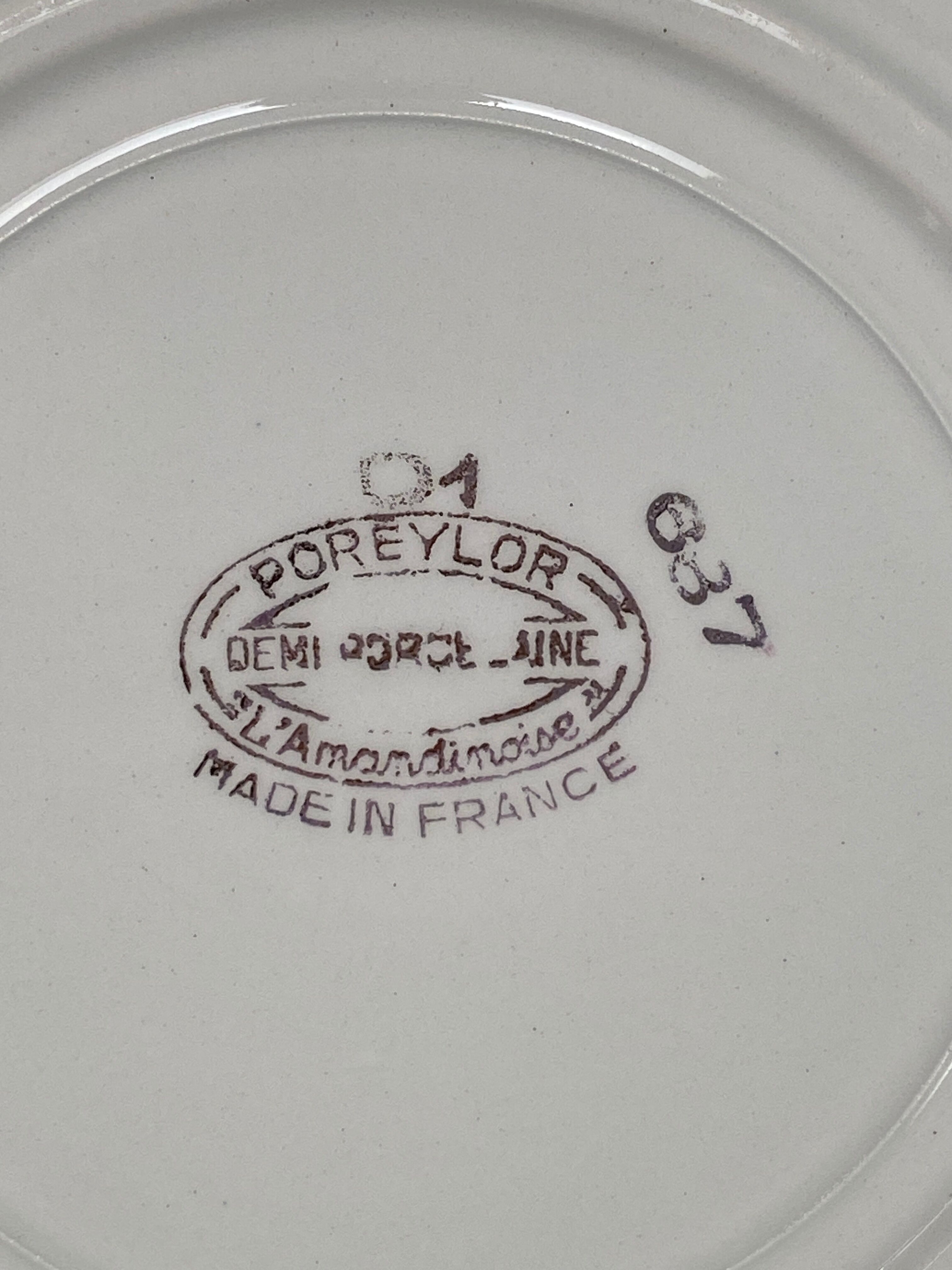 Set of 6 flat plates l'Amandinoise