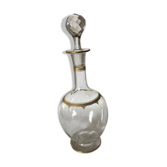 Engraved glass carafe