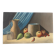 Still life with blue veil, oil on canvas signed