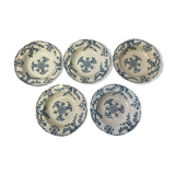 5 hollow plates Minton Montrose 19th