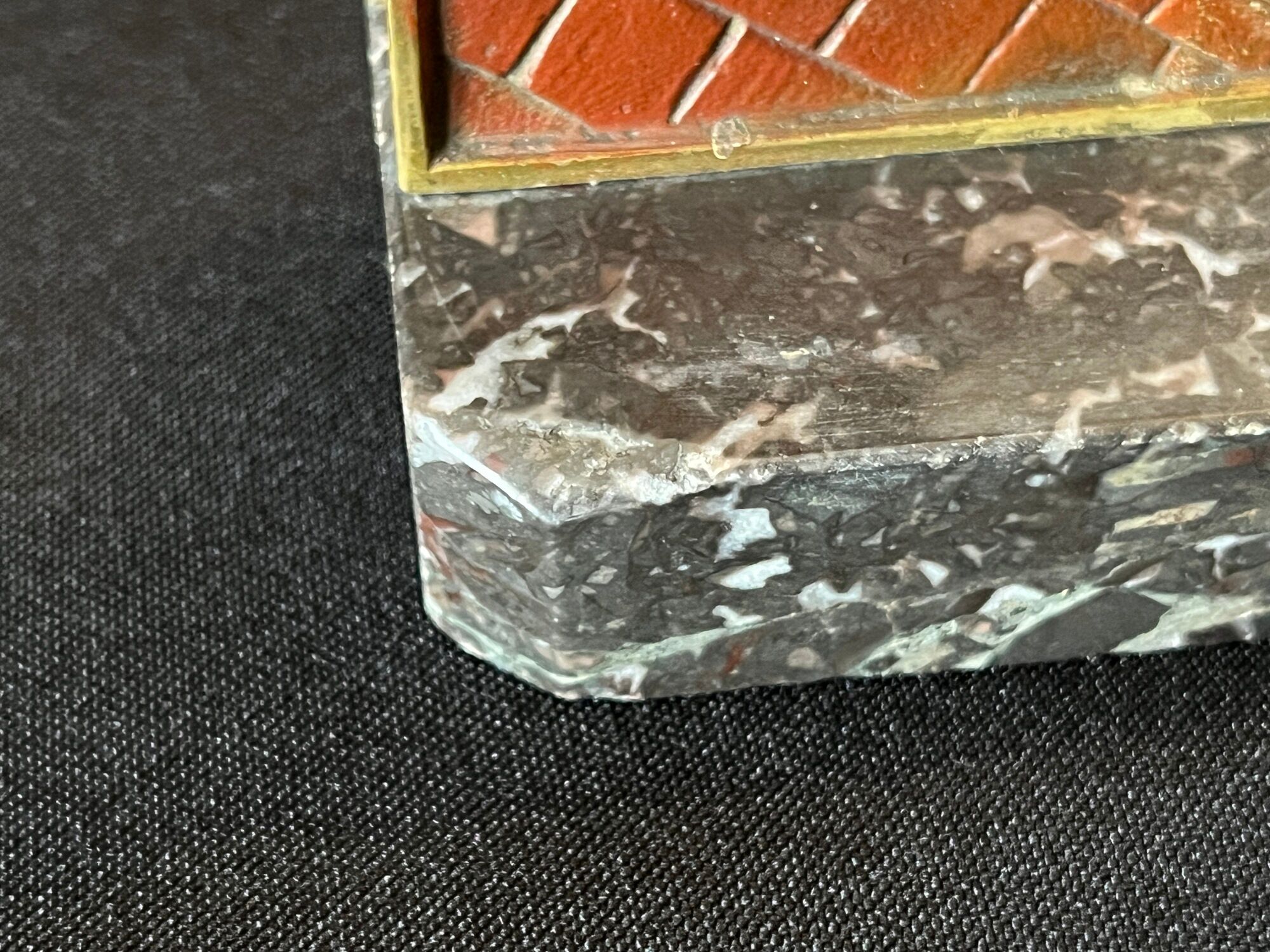 Pair of art deco bronze bookends pigeons dove marble