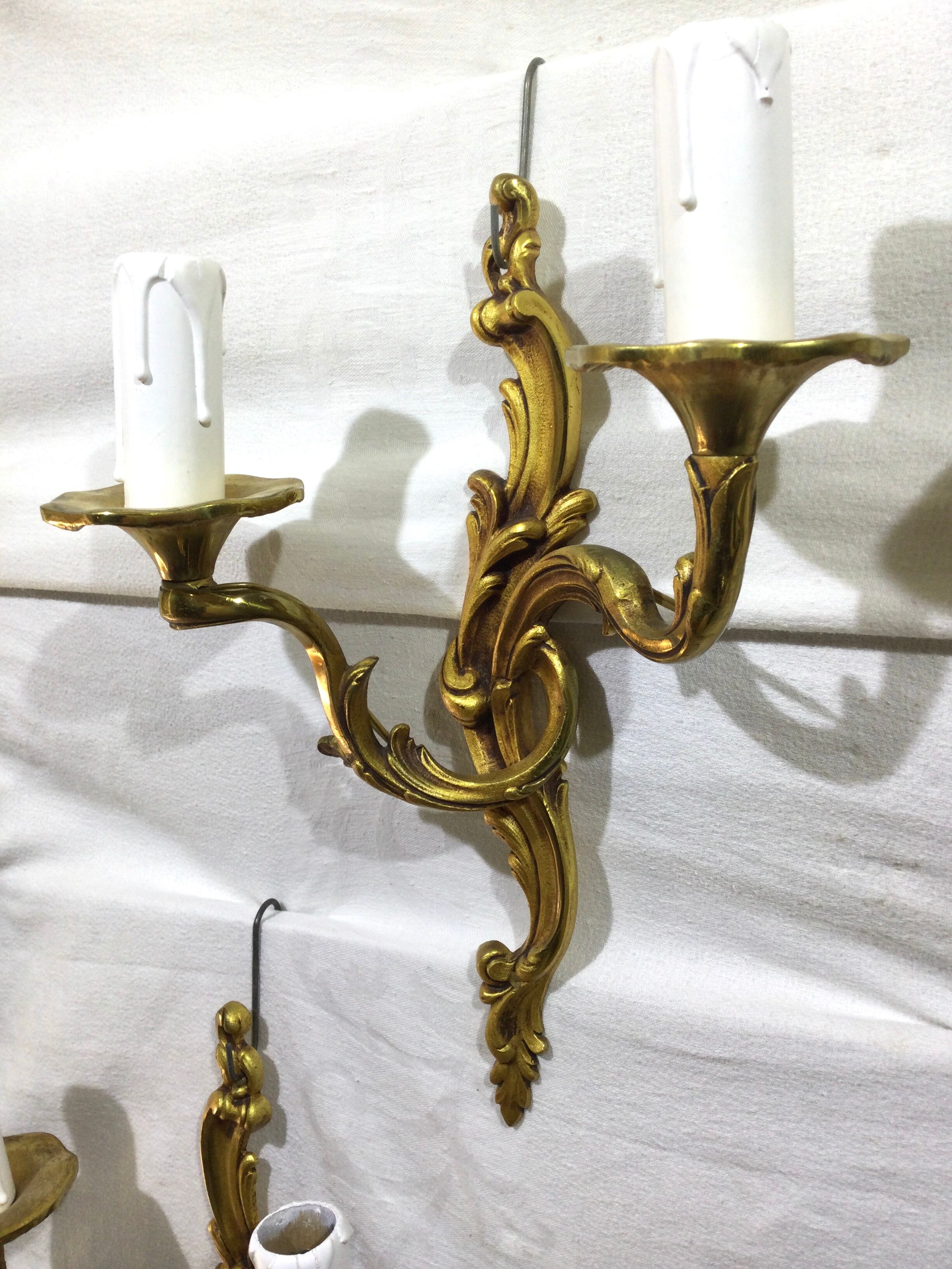 7 Bronze Wall Lamps 2 lights