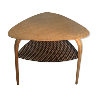 Bow wood coffee table by designer Hugues Steiner