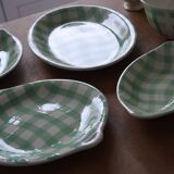 Plat ovale salins modèle croisette vert