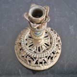 Bougeoir en bronze ajouré style Gothique