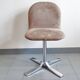 Set of 4 vintage 1970 chairs in suede & steel