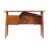 Mid-century teak desk by Gunnar Nielsen for Tibergaard, Denmark 1960s