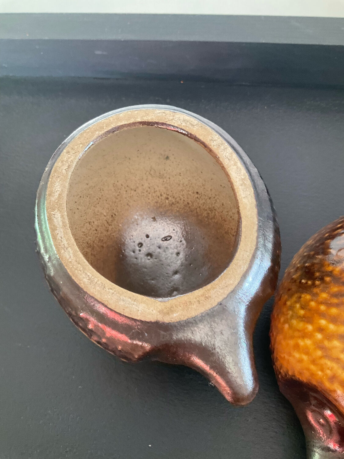 Pair of vintage ceramic hedgehogs