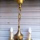 Superb 6-light chandelier in gilded bronze in Louis XVI style, in working condition.