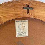 Pine wall mirror by Glasmäster Markaryd, Sweden, 1967