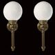 Set of 2 Empire style wall sconces, elegant vintage from the 1940s.