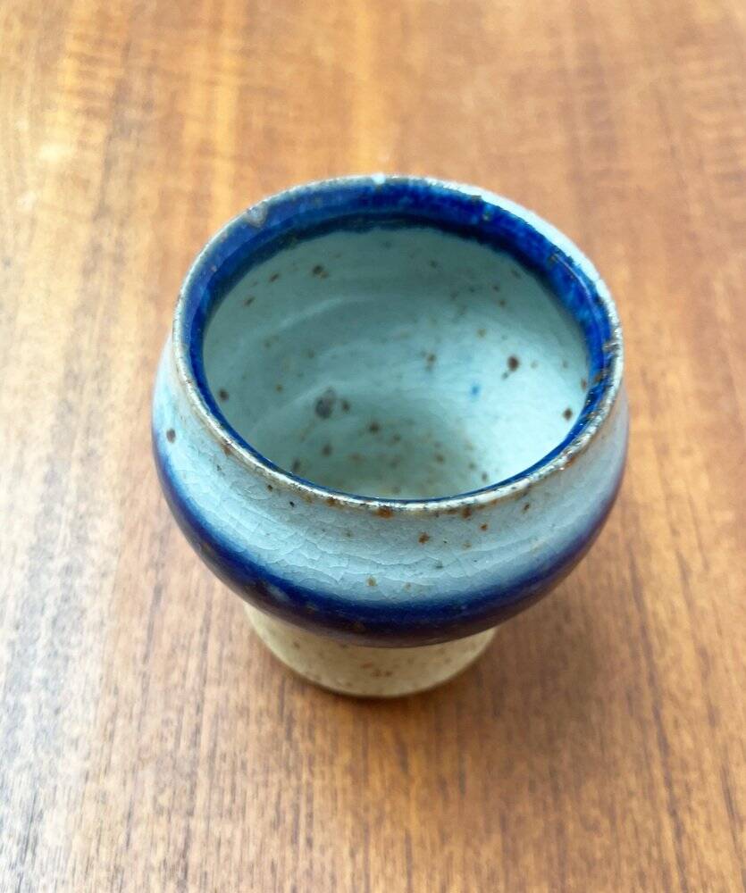 Ceramic mug vase by Danish studio artist Helle Allpass, Denmark, 1960s.