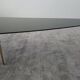 Table basse tripode en verre noir vintage