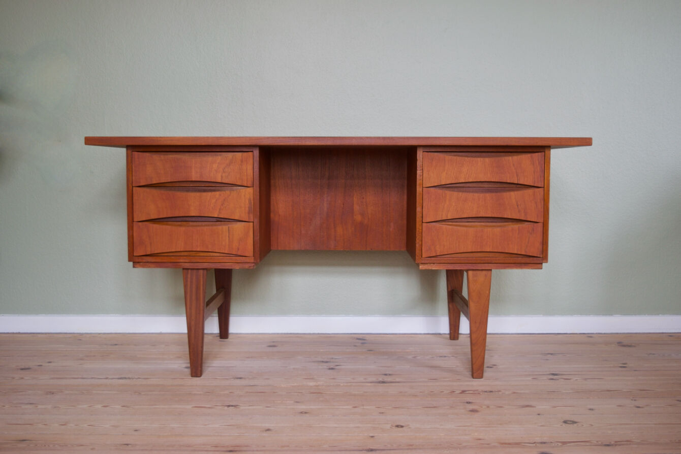 Mid-Century Danish Teak Desk, 1960s