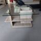Travertine coffee table