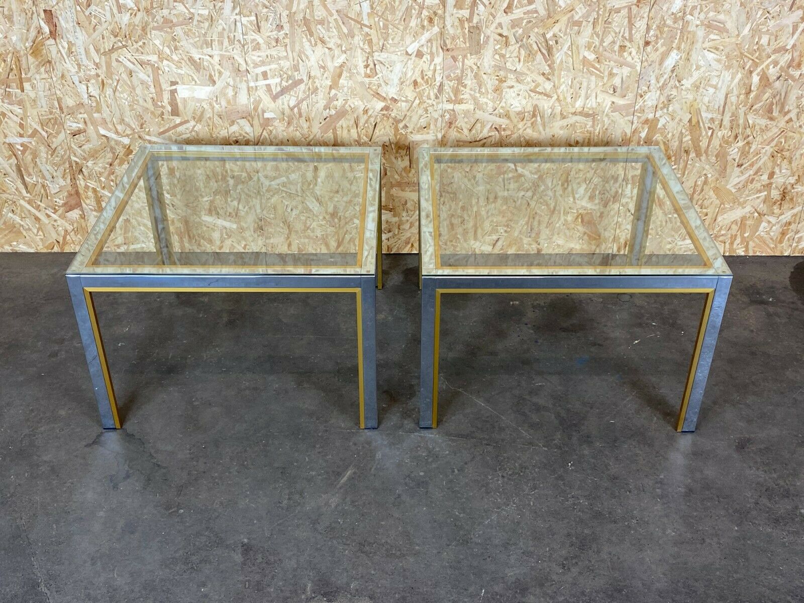 Coffees tables in chrome & brass