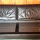 Molinari 3 seater black vintage sofa