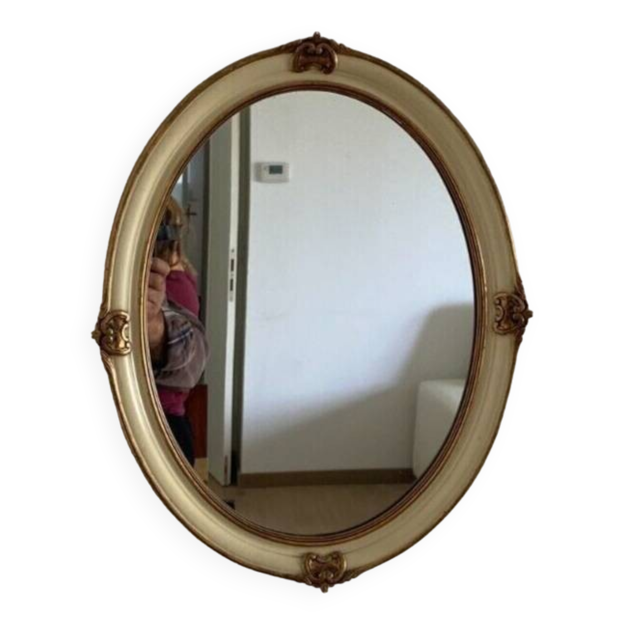 Mirror in wood and stucco with gilded highlights 20th century