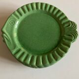 Set de 6 assiettes en terre vernissée vert Atelier Cérenne Vallauris 1945 - 1958