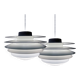 2 Scandinavian Pendant Lights • Verona • Svend Middelboe • Nordisk Solar • 1968