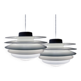 2 Scandinavian Pendant Lights • Verona • Svend Middelboe • Nordisk Solar • 1968