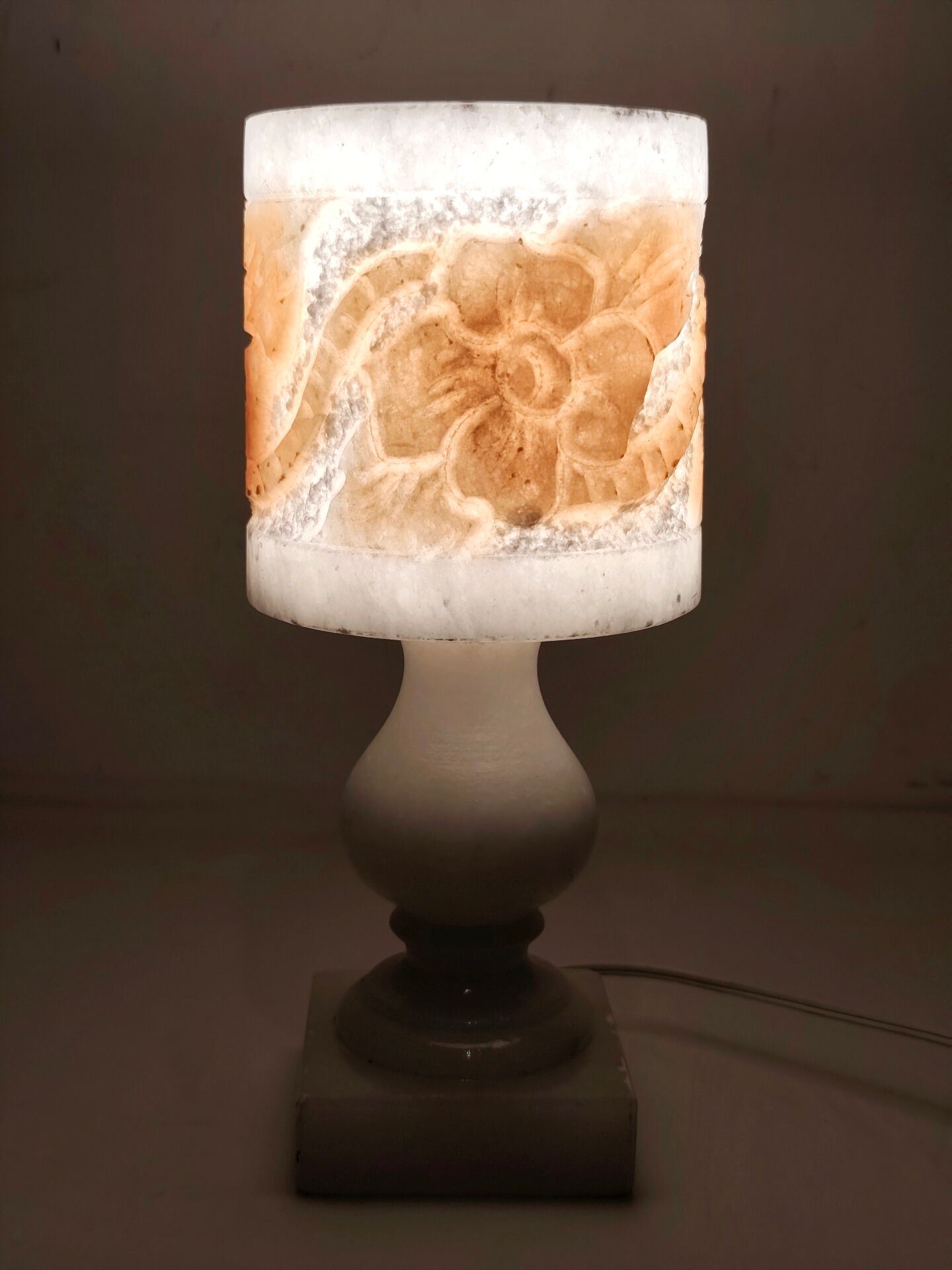 Lampe de table en albâtre, Espagne, années 1960