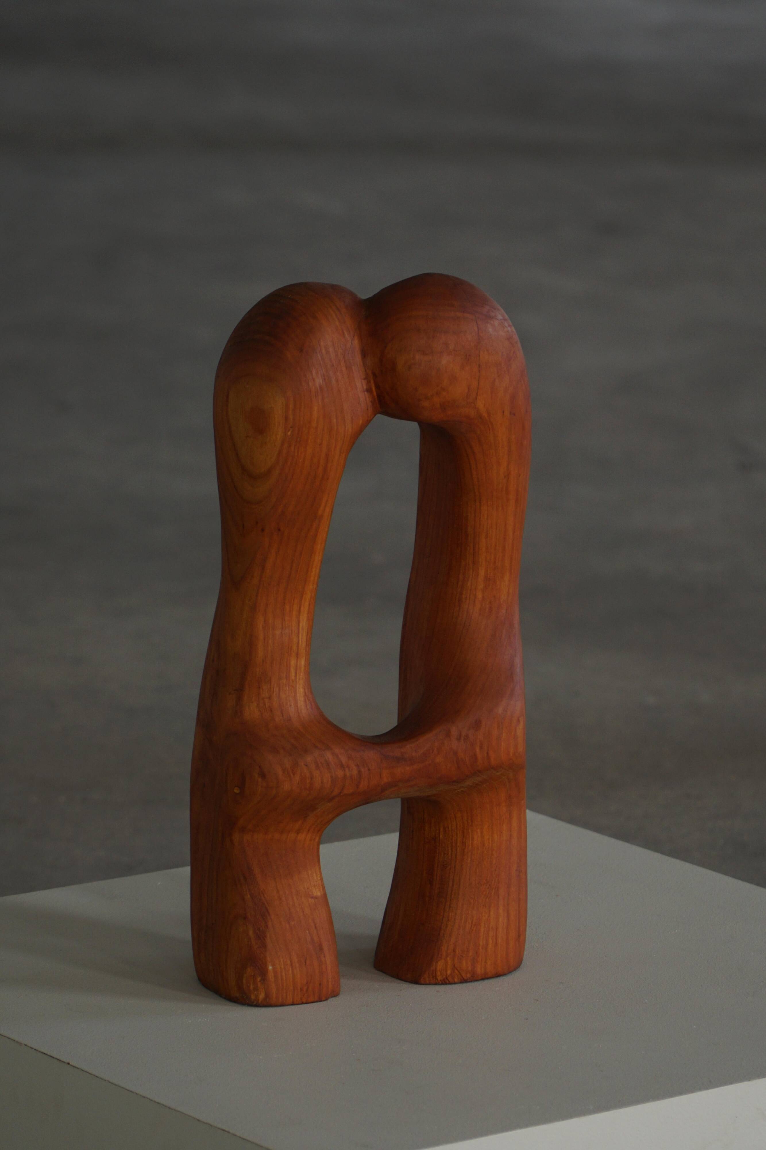 Decorative wooden sculpture "Love" by Ole Wettergren, Denmark, 2000s