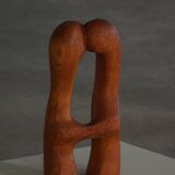 Decorative wooden sculpture "Love" by Ole Wettergren, Denmark, 2000s