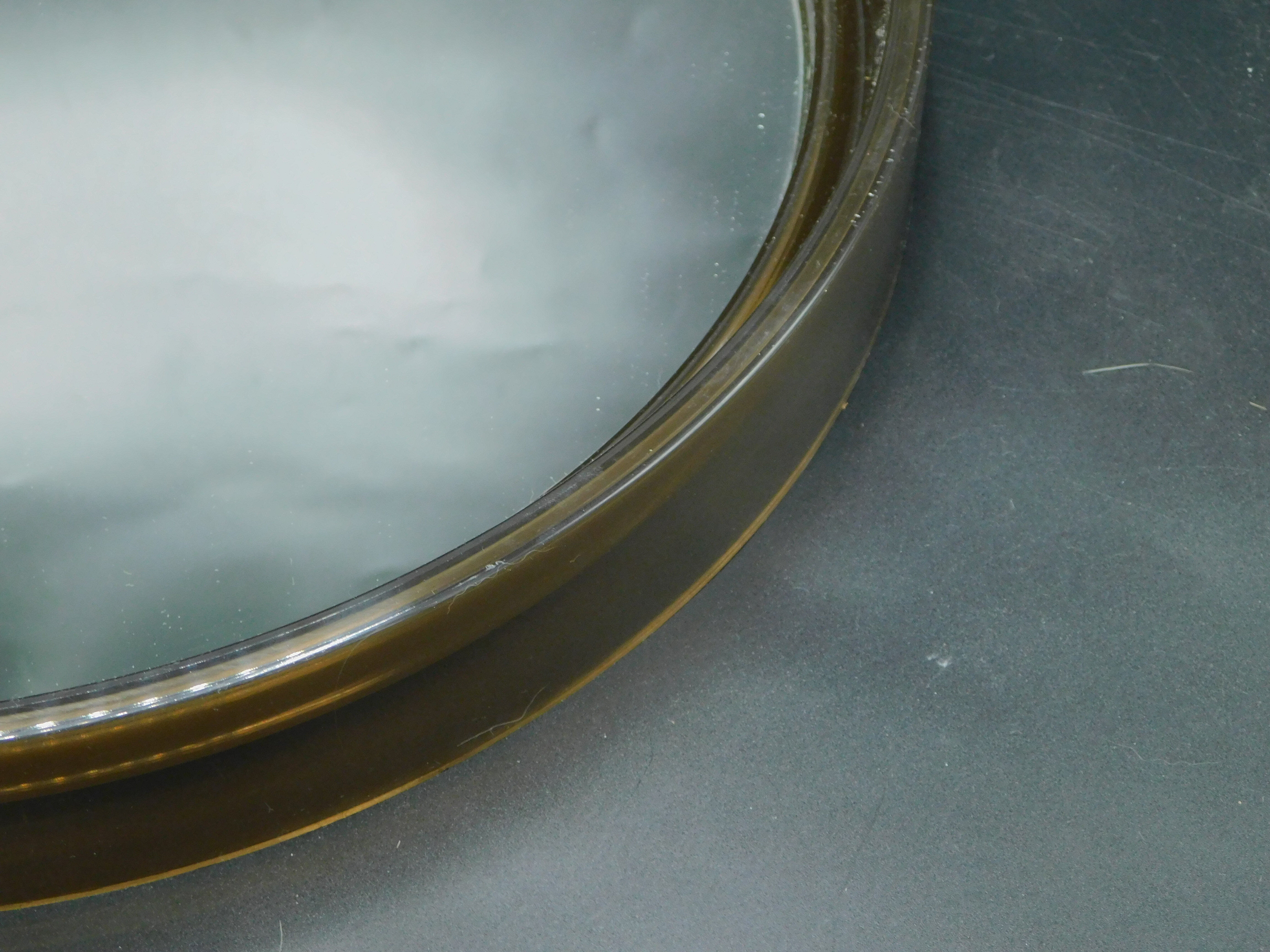 Gilac smoked plastic mirror from the 70s - 40 cm