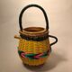 Pitcher 1960 terracotta and scoubidou vase pot with carafe cove