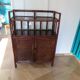 Support buffet bibus woven rattan 2 doors in caning - vintage 60s/70s