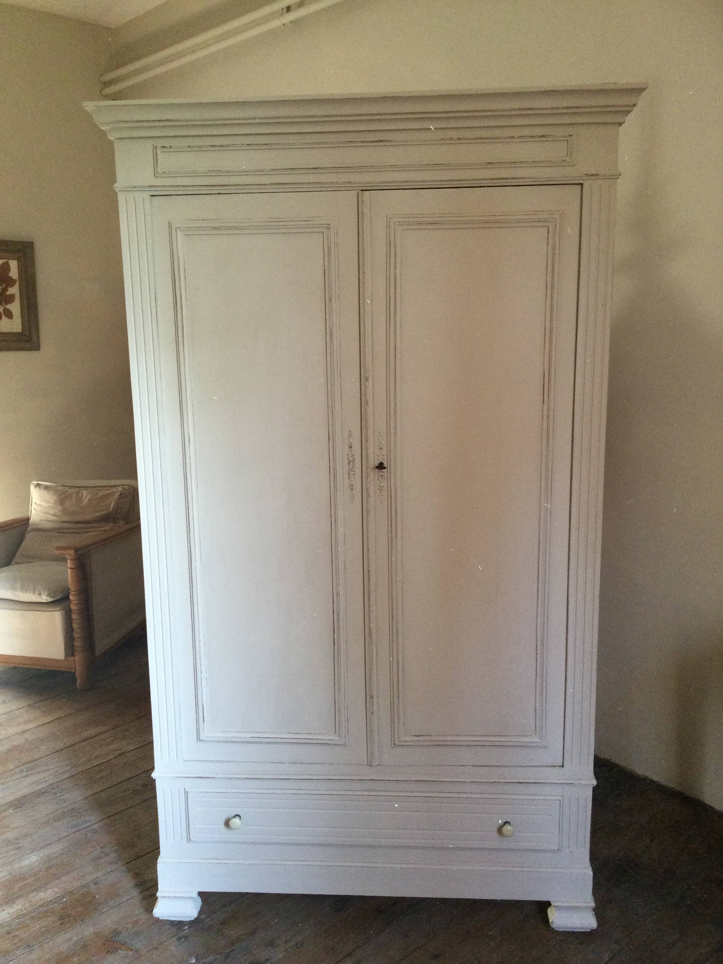 Old patinated wardrobe