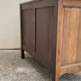 Commode de style Louis XV chêne brut massif, 1920