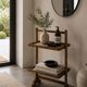Silent servant, solid wood - Late 19th century - Minimalist side table