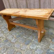 Vintage solid wood farm bench 100 cm – Rustic & chalet style 1960