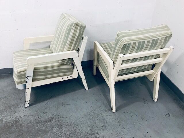 Pair of lacquered armchairs