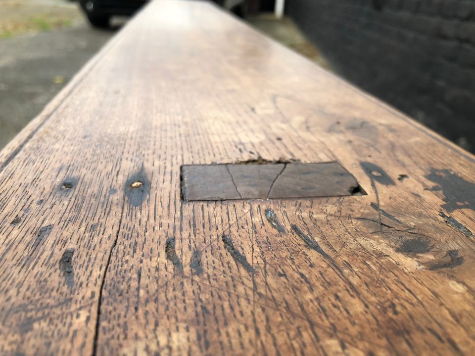 19th oak school bench