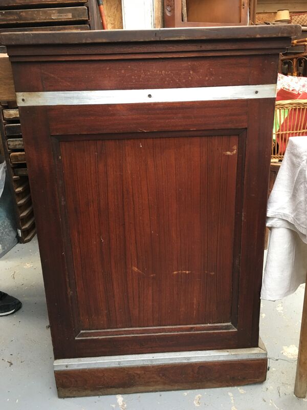 Comptoir de caisse en acajou des années 30