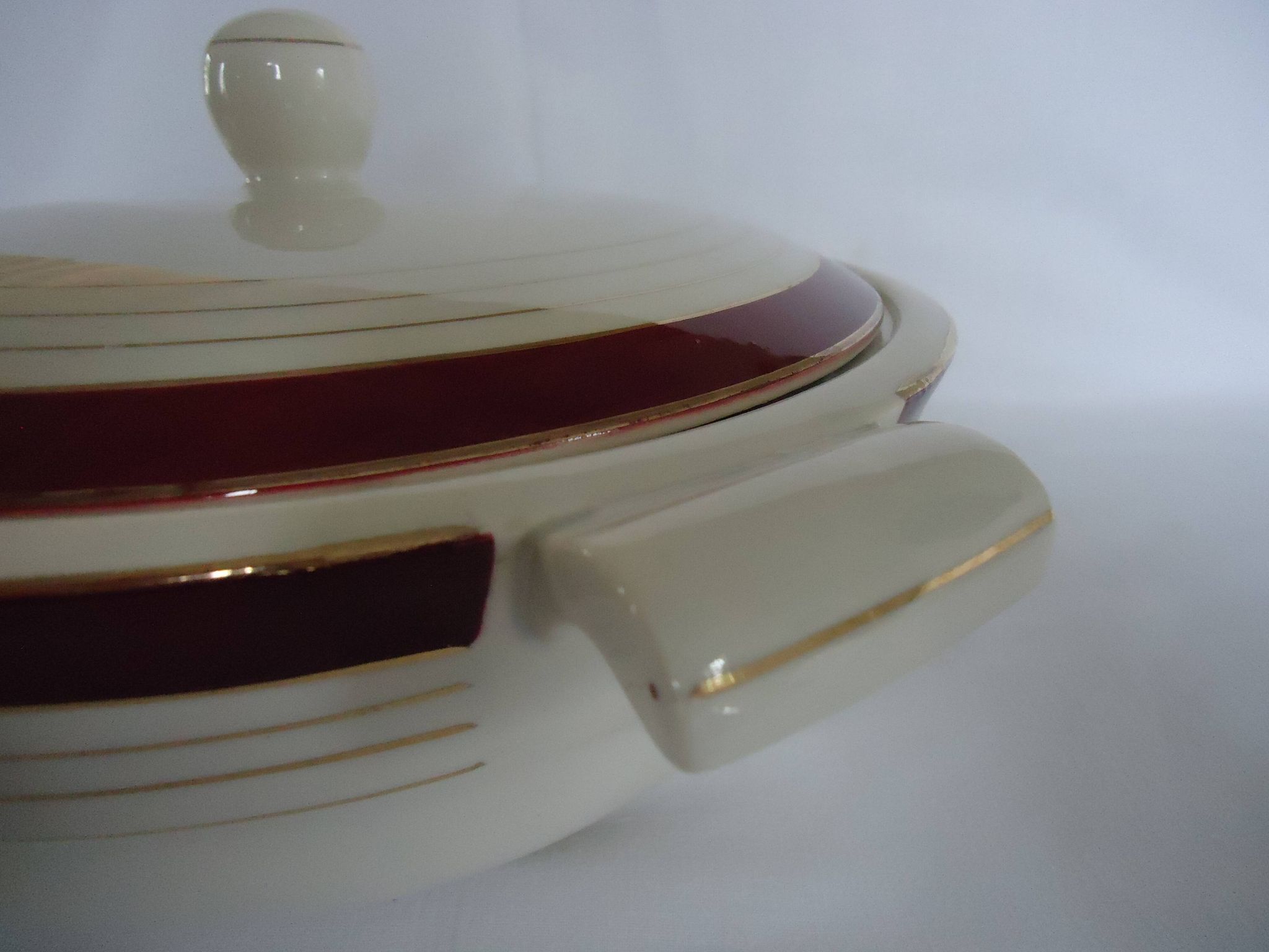 Opaque porcelain vegetable tureen/tureen from digoin sarreguemines, pasteur model