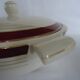Opaque porcelain vegetable tureen/tureen from digoin sarreguemines, pasteur model